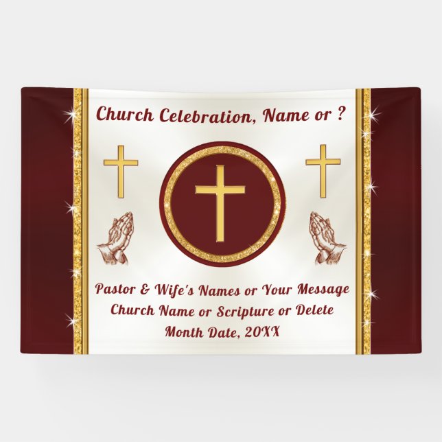 Personalised, Church Banners for ANY OCCASION (Horizontal)