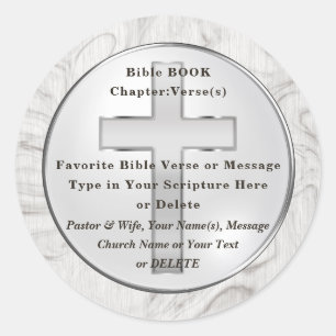 Personalised Church Stickers for Envelopes, Favour