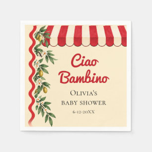 Personalised Ciao Bambino Italian Baby Shower Napkin