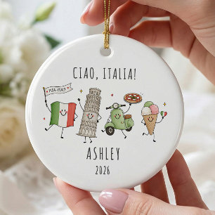 Personalised Ciao Italia Trip Ornament