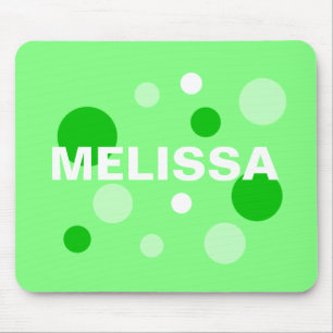 Personalised Circle Mousepads - Green