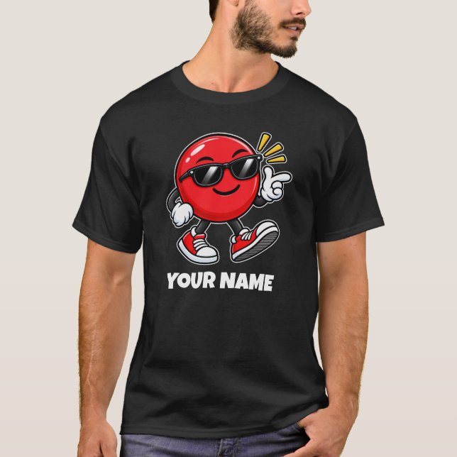 Personalised Circle Name & Custom Text T-Shirt (Front)