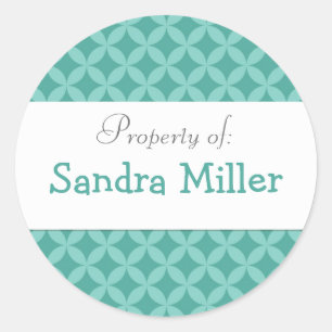 Personalised circle sticker label