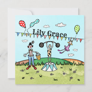 Personalised Circus Birthday Party Invitation