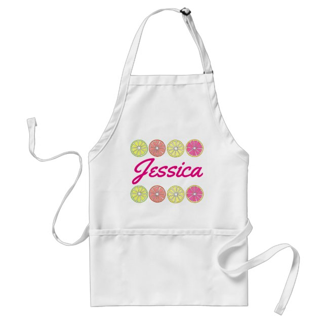 Personalised Citrus Fruit Lemon Lime Orange Slices Standard Apron (Front)