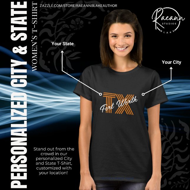 Personalised City and State T-Shirt (Creator Uploaded)