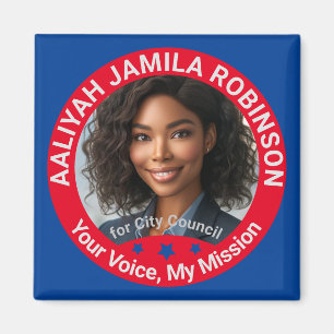 Personalised City Council Custom Photo Campaign Magnet
