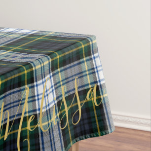 Personalised Clan Gordon Tartan Plaid Name Tablecloth