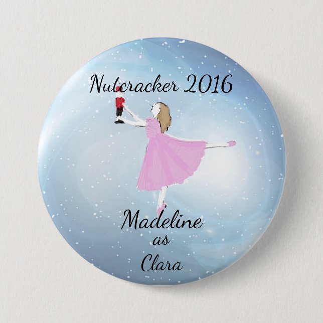 Personalised Clara Ornament 7.5 Cm Round Badge (Front)