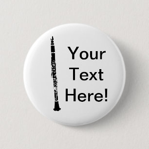 Personalised Clarinet 6 Cm Round Badge