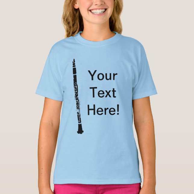 Personalised Clarinet T-Shirt (Front)