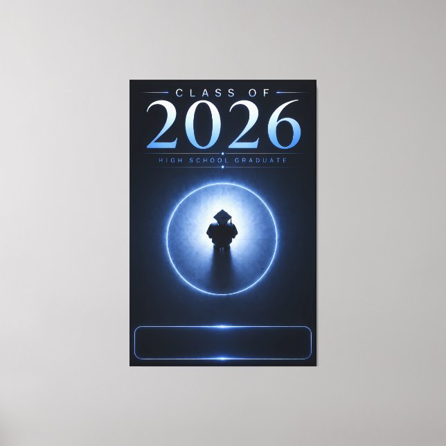 Personalised Class 2026 Graduation Gift Canvas Print (Front)