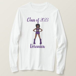 Personalised Class of 2023 Majorette Shirt Grape