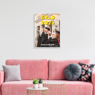 Personalised Class of 2025 Graduation Photo Canvas Print