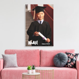 Personalised Class of 2025 Graduation Photo Canvas Print