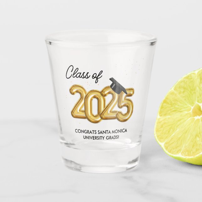 Personalised Class of 2025 Graduation Shot Glasses (Front)