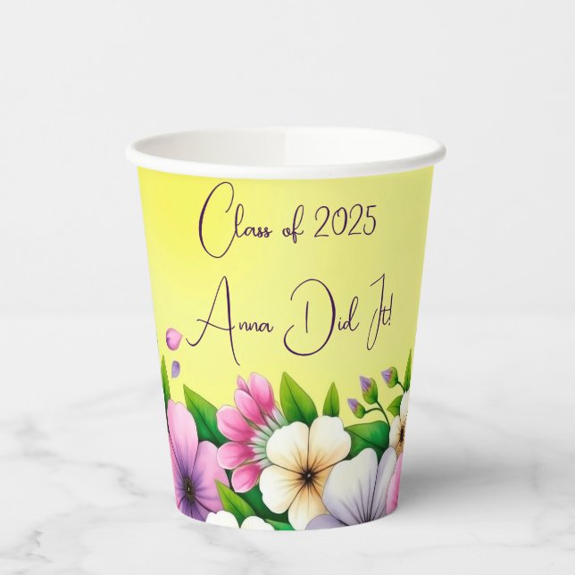 Personalised Class of 2025 Paper Cups (Left)