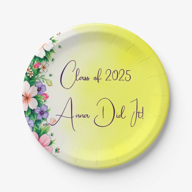 Personalised Class of 2025 Paper Plate (Front)
