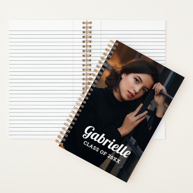 Personalised Class of 2025 White Graduation Photo Notebook (Inside)