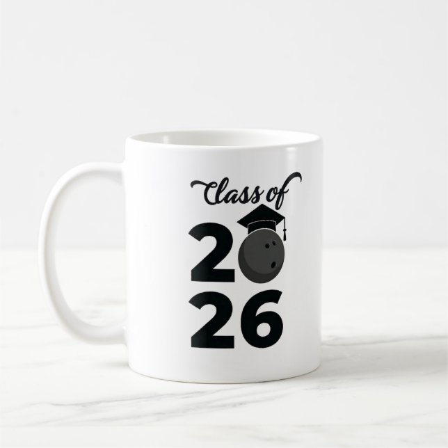 Personalised Class of 2026 Bowling Photo  Coffee Mug (Left)