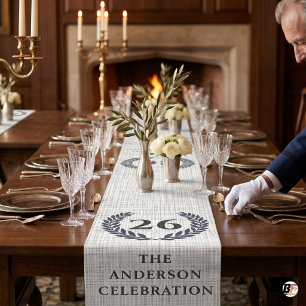 Personalised Class of 2026 Graduation Laurel Wreat Medium Table Runner