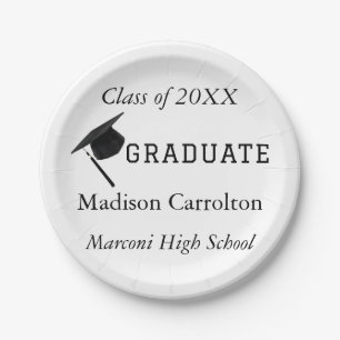Personalised Class of 20XX Graduation Paper Plate