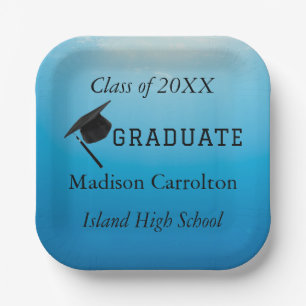 Personalised Class of 20XX Graduation Paper Plates