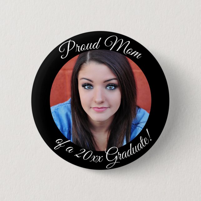 Personalised Class of 20xx Graduation Photo Button (Front)