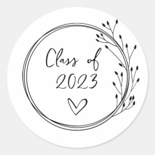 Personalised Class of Graduation Classic Round Sticker