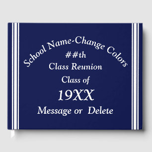 Personalised Class Reunion Guest Book, ANY COLORS, Book