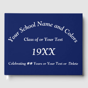 Personalised Class Reunion Guest Book, Your COLORS Book