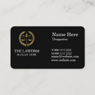 Personalised Classic Attorney Gold Justice Scale  Business Card