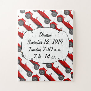 Personalised Classic Baby Boy Stat Birth Record Jigsaw Puzzle
