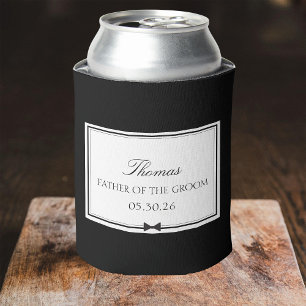 Personalised Classic Bowtie Father of the Groom Can Cooler