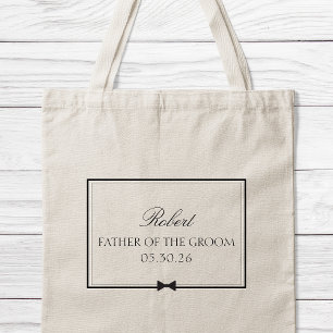 Personalised Classic Bowtie Father of the Groom Tote Bag
