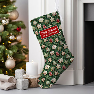 Personalised Classic Christmas Stocking Watercolor