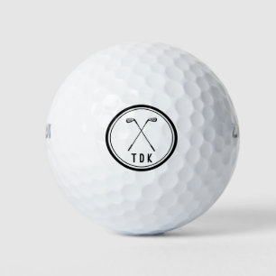 Personalised classic custom golf club white black balls