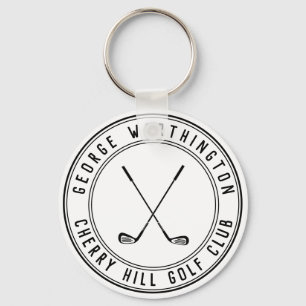 Personalised classic custom golf country club key ring