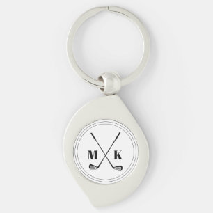 Personalised classic custom golf country club key ring
