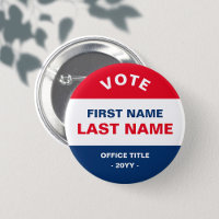 Personalised Classic Election Campaign Red Blue 