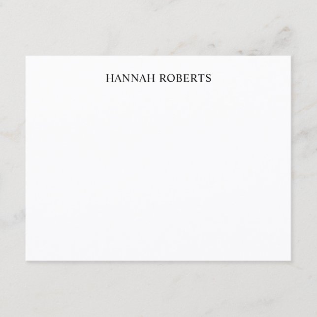 Personalised Classic Elegant Minimal Monogram Name Card (Front)