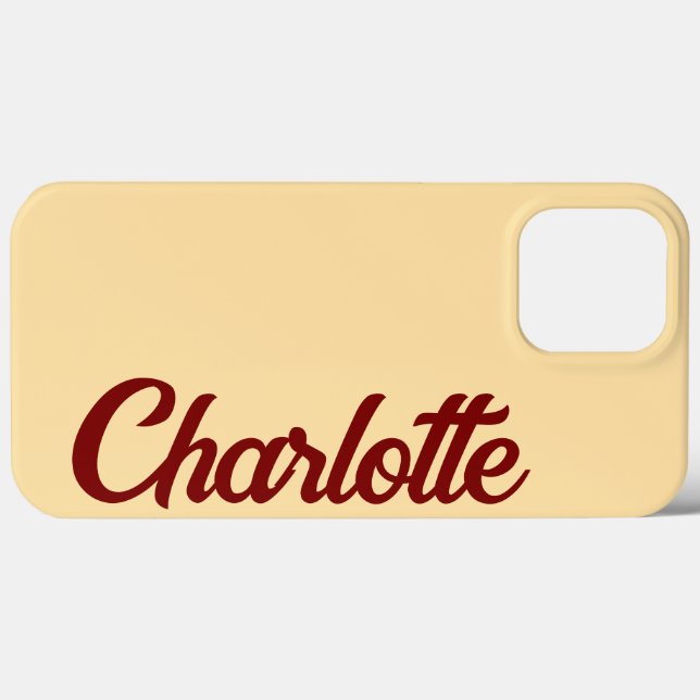 Personalised Classic Elegant Monogram Beige Case-Mate iPhone Case (Back (Horizontal))