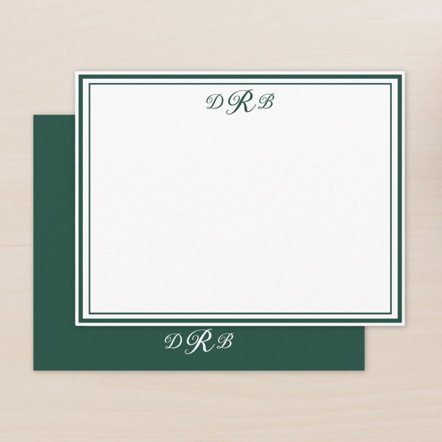 Personalised Classic Elegant Monogram Initial Name Card (Creator Uploaded)