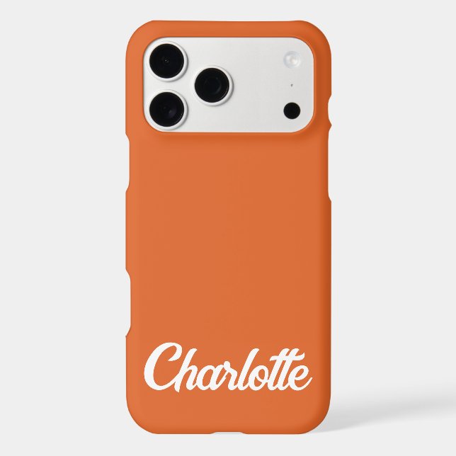 Personalised Classic Elegant Monogram Orange Colou (Back)