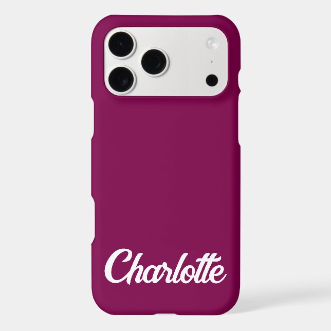 Personalised Classic Elegant Monogram Wine Colour (Back)