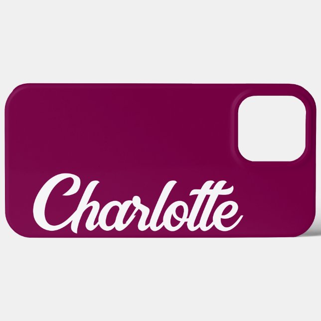 Personalised Classic Elegant Monogram Wine iPhone. Case-Mate iPhone Case (Back (Horizontal))