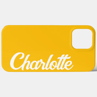 Personalised Classic Elegant Monogram Yellow iPhone 13 Pro Max Case
