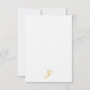 Personalised Classic Gold Calligraphy Monogram Card