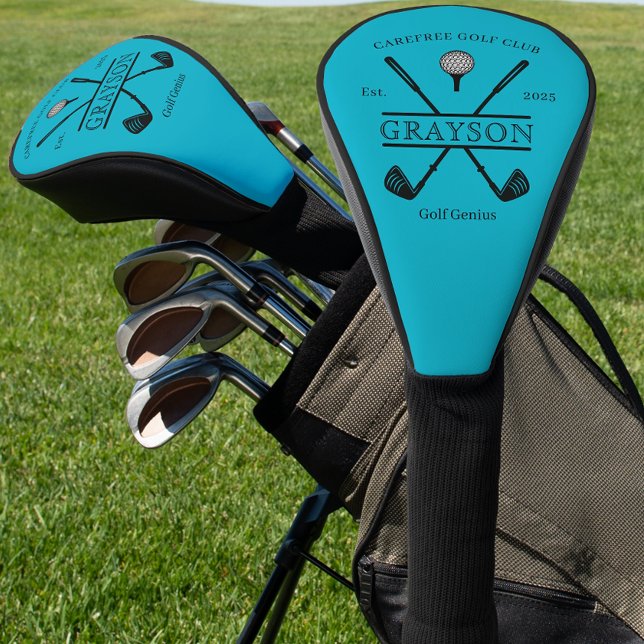 Personalised Classic Golf Club Blue Golf Head Cover (Creator Uploaded)