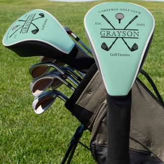 Personalised Classic Golf Club Green Golf Head Cover